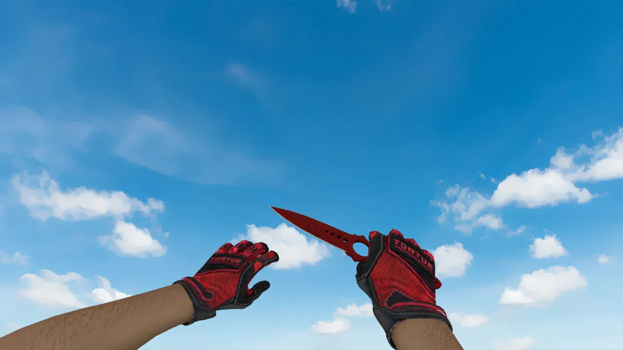 Скриншот Скелетный нож «Кровавая паутина» + Перчатки спецназа «Кровавое кимоно» для CS 1.6: v_ p_ w_ модели, звуки и анимация