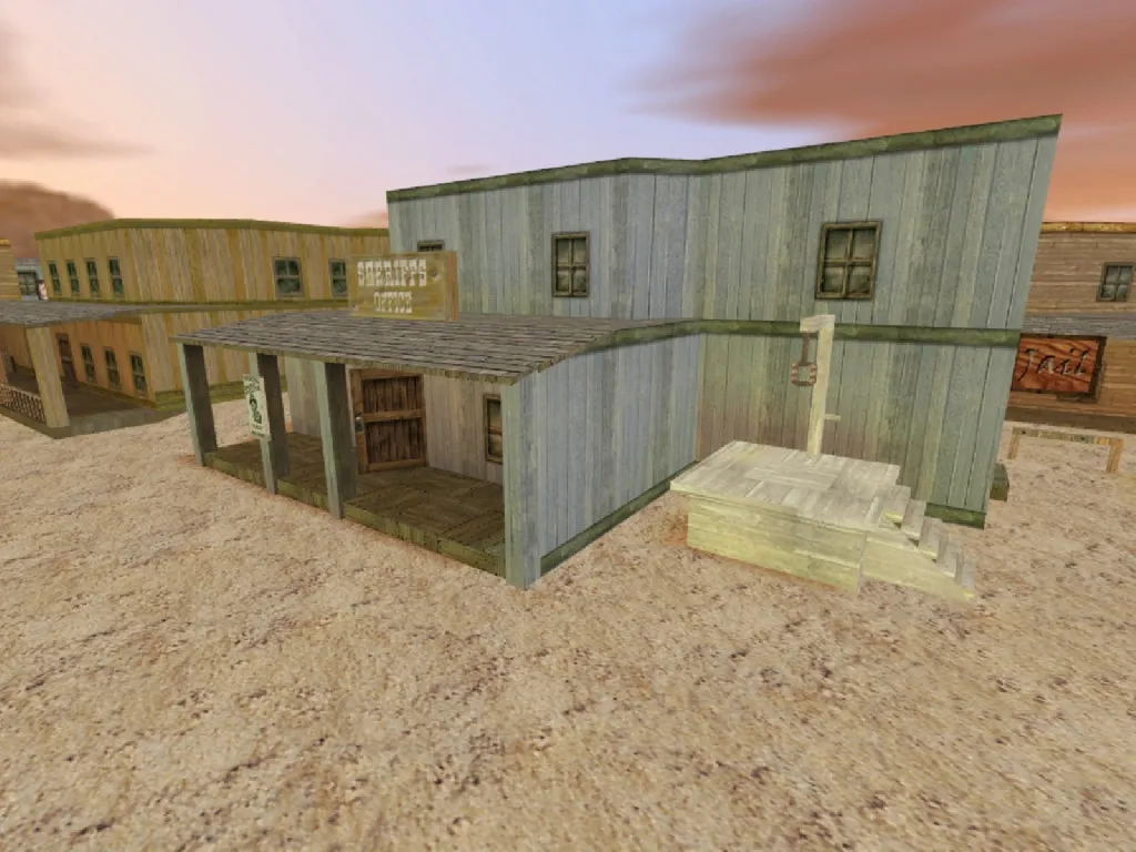 Скриншот  Карта de_wanted для CS 1.6: Тактика и особенности