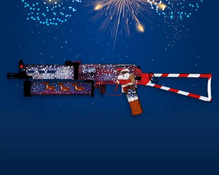 Скриншот Модель Бизон Санта для CS 1.6 - Уникальный скин для фанатов