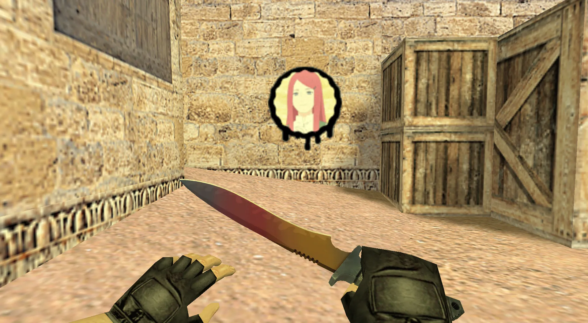 Скриншот Граффити «Кушина Узумаки» для CS 1.6 - Уникальное Аниме Искусство