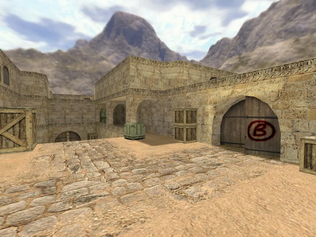 Скриншот  de_blackdust карта для CS 1.6: тактика сторон, точки, .nav и оптимизация wpoly/epoly