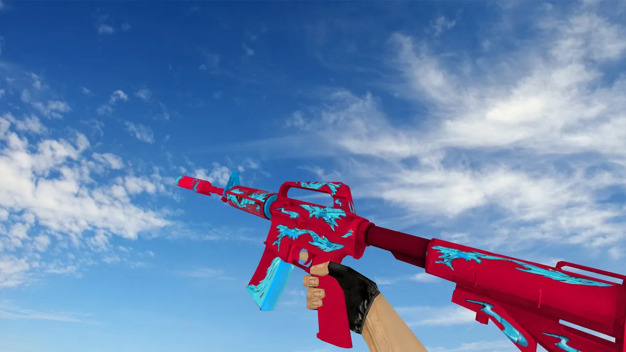 Скриншот Модель M4A1 «Дух воды» v_ p_ w_ для CS 1.6: звуки, анимация осмотра, текстуры и настройка