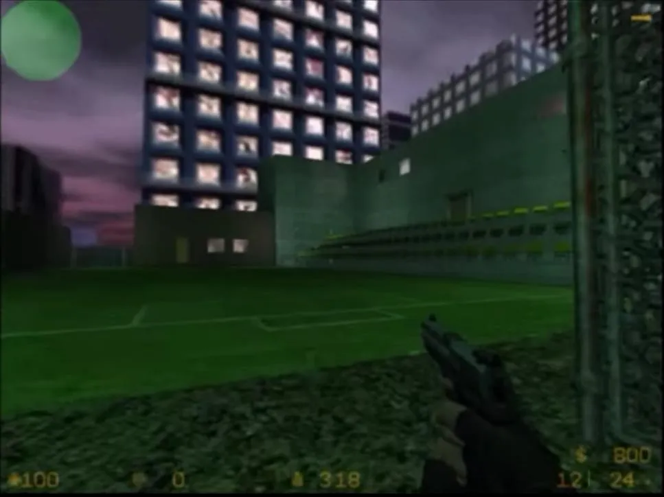 Скриншот  Карта de_nightcitypark для CS 1.6 - Тактическая битва в ночном городе