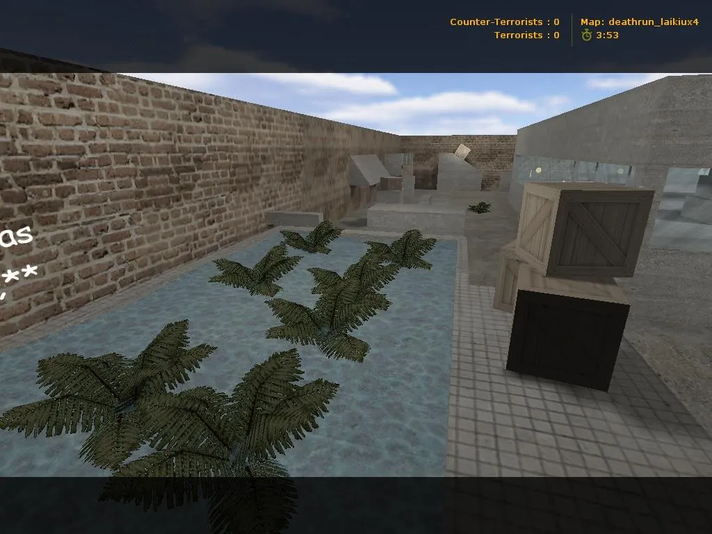 Скриншот  deathrun_laikiux4 для CS 1.6: тактика за CT и T, точки, .nav, оптимизация wpoly/epoly