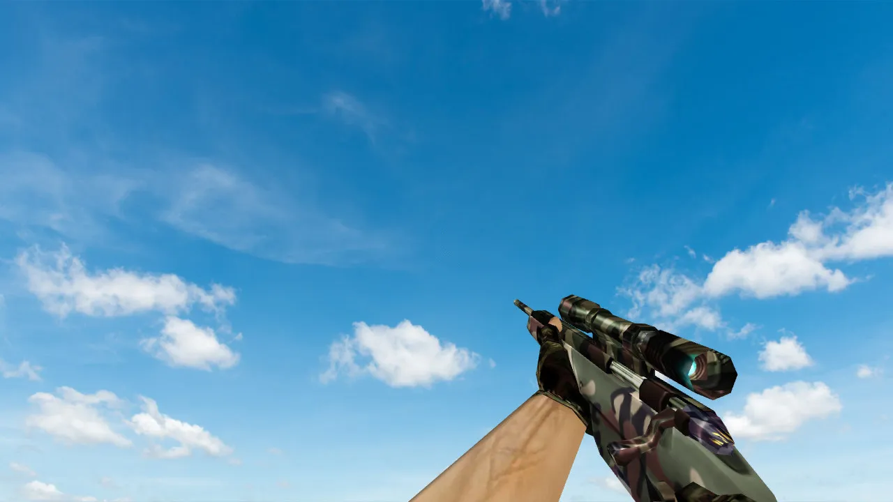 Скриншот  Пак моделей оружия «Полный пак камуфляж оружия» для CS 1.6: v_, p_, w_ модели, звуки, анимация осмотра