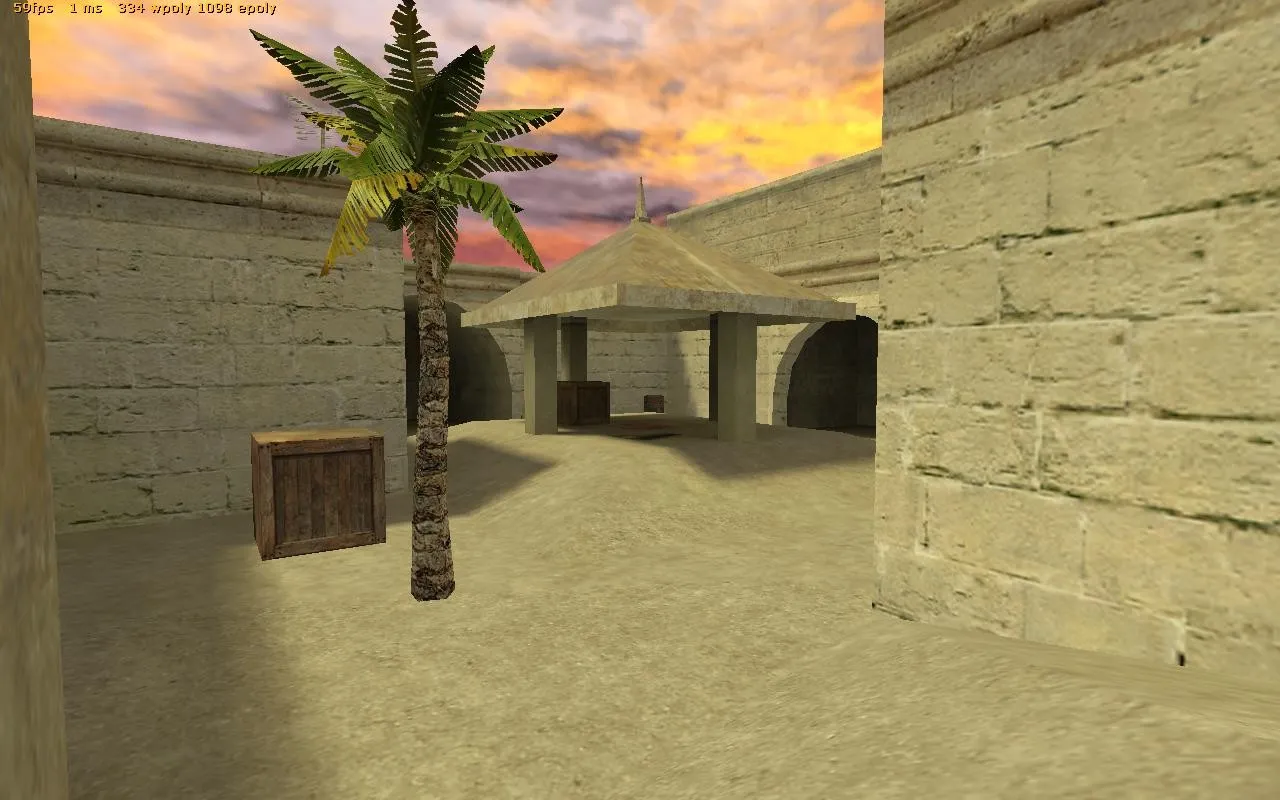 Скриншот  Карта de_dually для CS 1.6: тактика за Т и КТ, точки, .nav для ботов и оптимизация wpoly/epoly