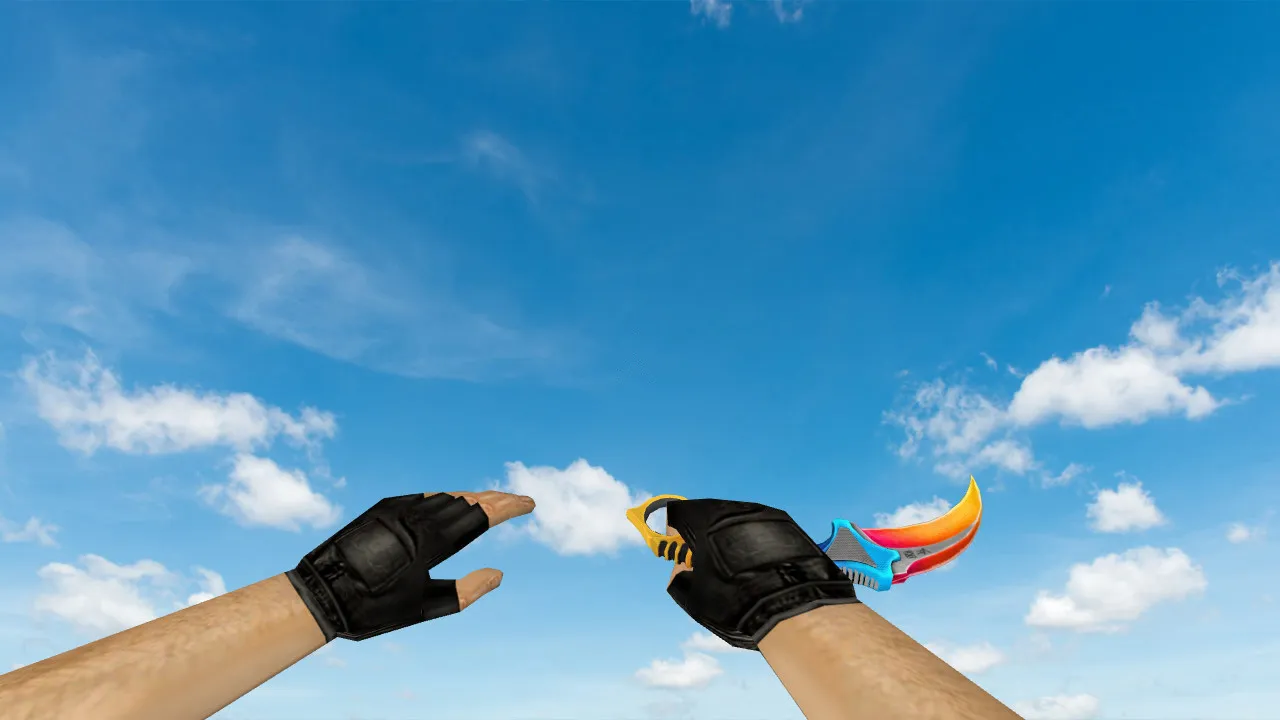 Скриншот Модель ножа «Karambit Ocassion» v_ для CS 1.6: качественные текстуры, звуки, анимация осмотра