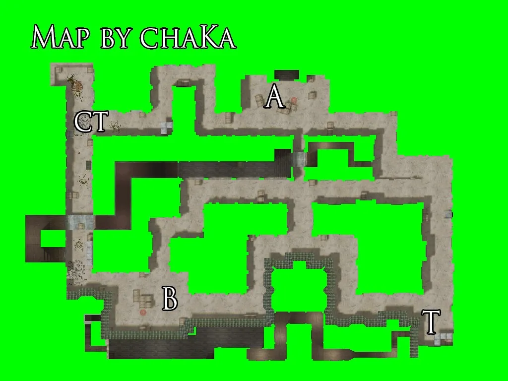 Скриншот  de_goodluck карта для CS 1.6: точки, раунды, .nav и оптимизация wpoly/epoly