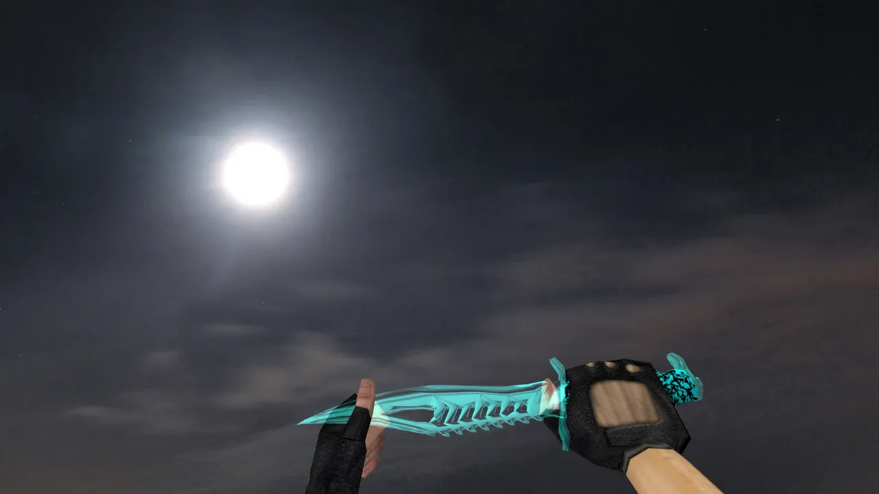 Скриншот Модель «Nautilus Knife Aqua» v_ p_ w_ для CS 1.6: звуки, анимация осмотра и текстуры