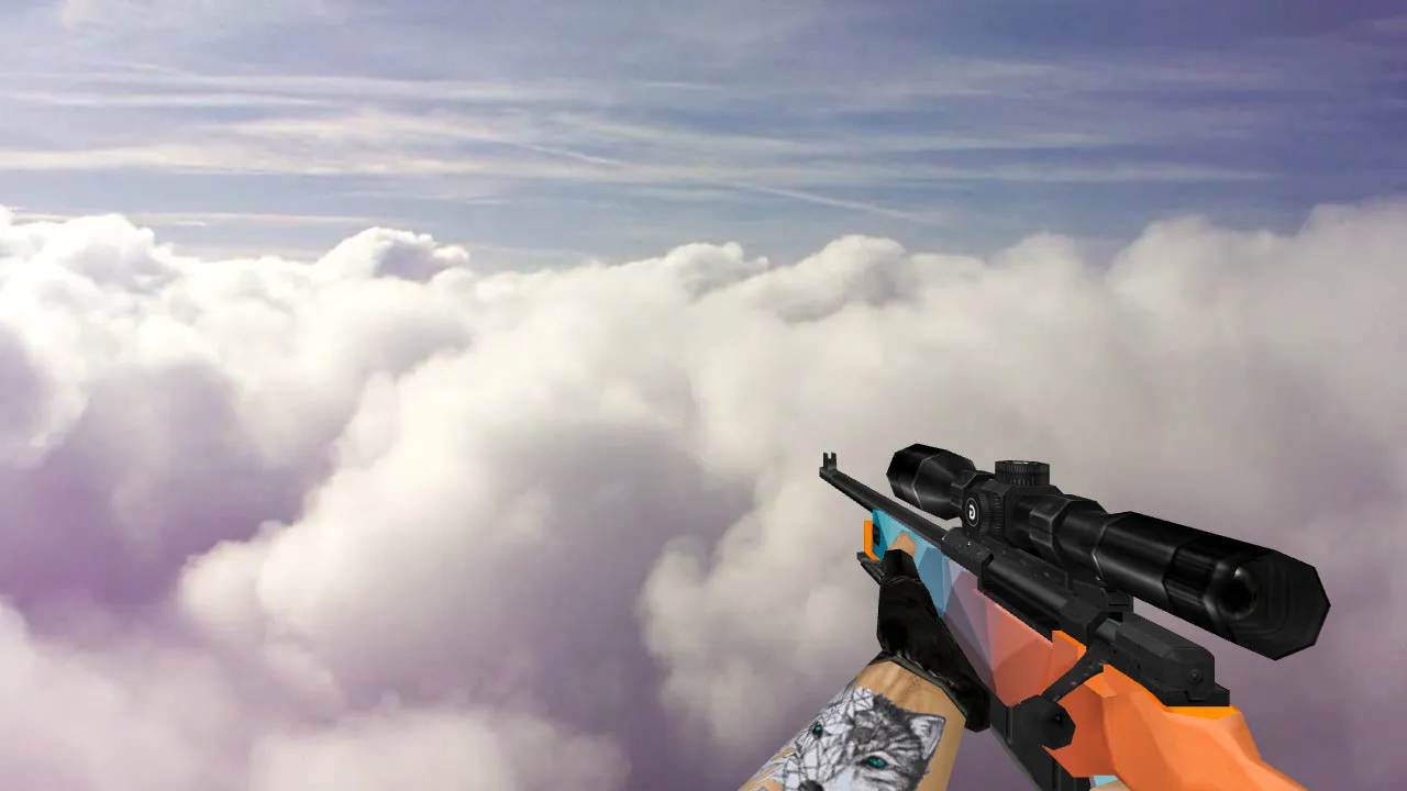 Скриншот  Модель «Default AWP Colorway» для CS 1.6 — Качественные текстуры и анимация