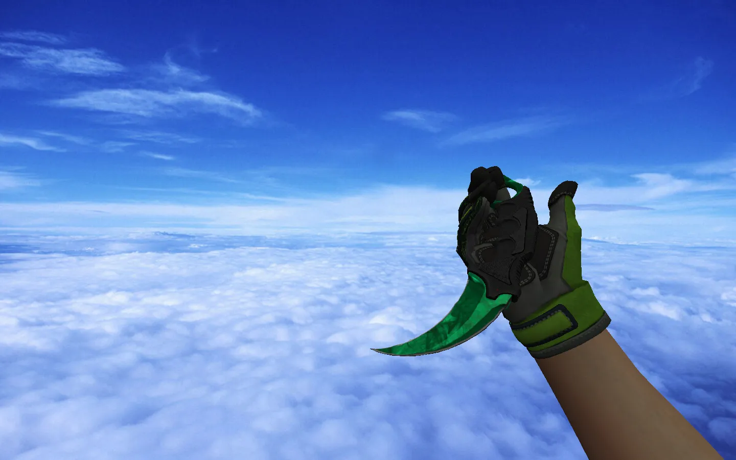 Скриншот  Пак скинов с ★ Перчатками спецназа | Изумрудная сеть для CS 1.6: АК-47, AWP, Deagle, Glock, M4A4, USP-S, керамбит и анимации