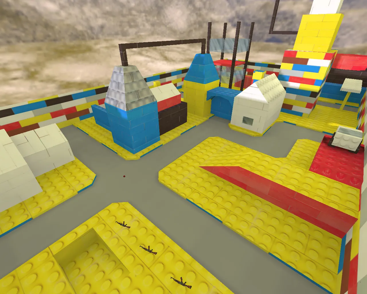 Скриншот  aim_legocity для CS 1.6: AIM карта, точки спавна, раунды на прицел и прогон флик-стрелков