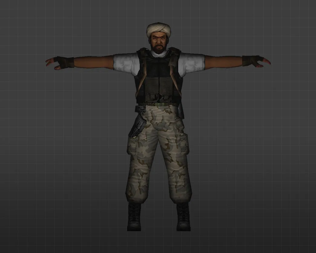 Скриншот Модель «Арабский террорист» для CS 1.6: Уникальные особенности и характеристики