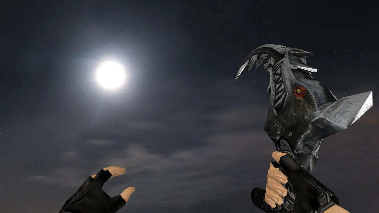 Скриншот Модель ножа «Blackshot Wolf Fang» v_ knife для CS 1.6: p_ и w_ версии, звуки, анимация осмотра, текстуры