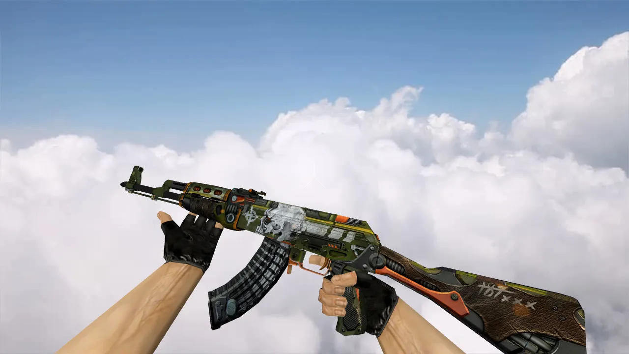 Скриншот Модель «AK-47 Skulliosis» v_ для CS 1.6: p_ и w_ модели, звуки, анимация осмотра, текстуры