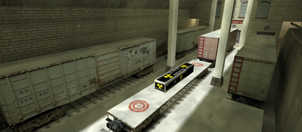 Скриншот  Карта de_train_winter для CS 1.6 - Зимняя версия классической карты