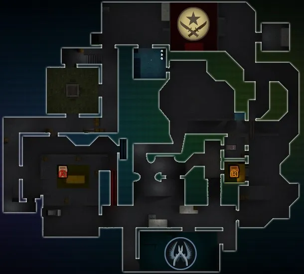 Скриншот  de_civic для CS 1.6: карта, точки, .nav для ботов, оптимизация wpoly/epoly и баланс сторон