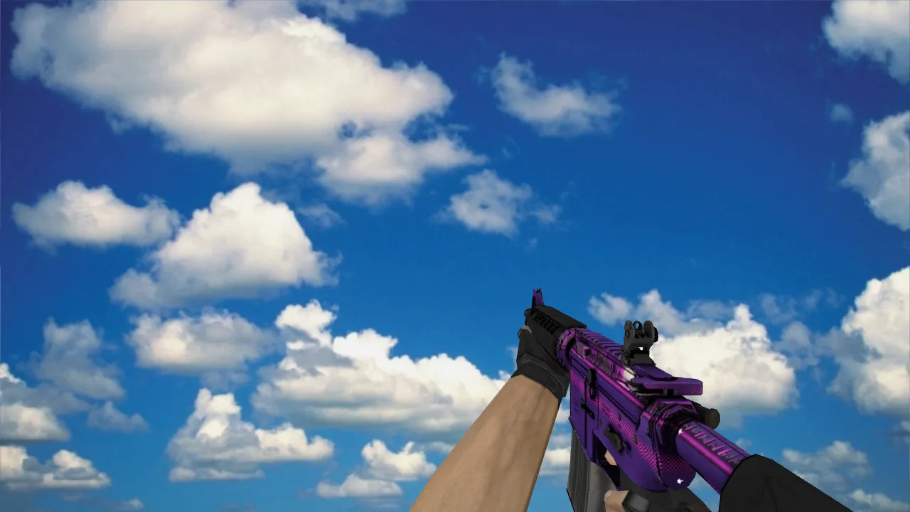 Скриншот Модель M4A4 «Лунная ночь» v_ p_ w_ для CS 1.6: звуки, анимация осмотра, текстуры и настройка