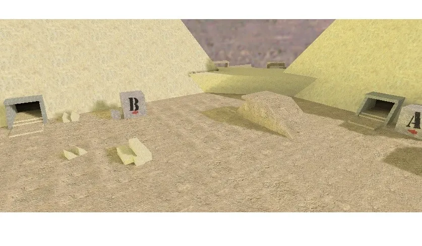 Скриншот Карта de_pyramids_mrcx для CS 1.6 - Тактические особенности и обзор