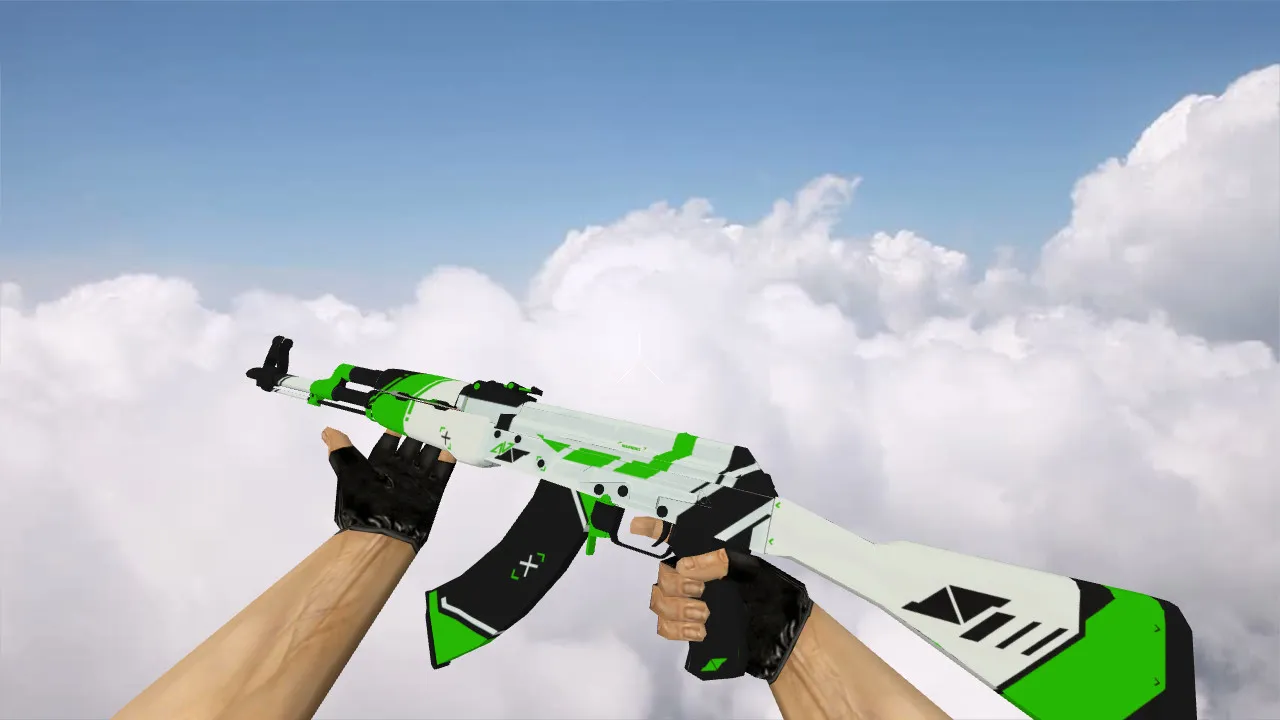 Скриншот Модель 'AK-47 Green Asiimov' для CS 1.6 - Новая Эстетика