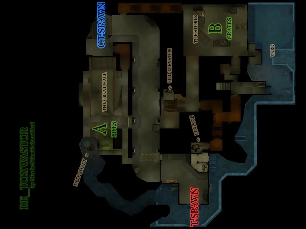 Скриншот  Карта «de_toxwastor» для CS 1.6 - Подробное описание и характеристики