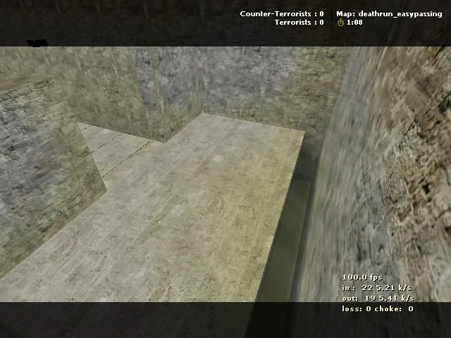 Скриншот  deathrun_easypassing — карта deathrun для CS 1.6: баланс команд, точки, .nav и оптимизация