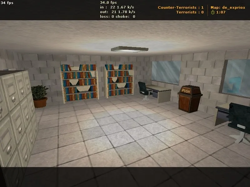 Скриншот  Карта de_expriox для CS 1.6: баланс сторон, точки, .nav для ботов и оптимизация wpoly/epoly