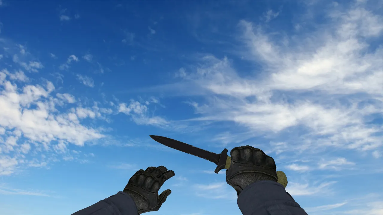 Скриншот Default CSGO CT Knife (v_ / p_ / w_) для CS 1.6: нож CT, звуки, анимация осмотра и текстуры