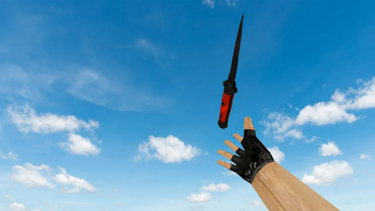 Скриншот Модель ножа Стилет Нитро v_ knife для CS 1.6: p_ w_ модели, звук и анимация осмотра