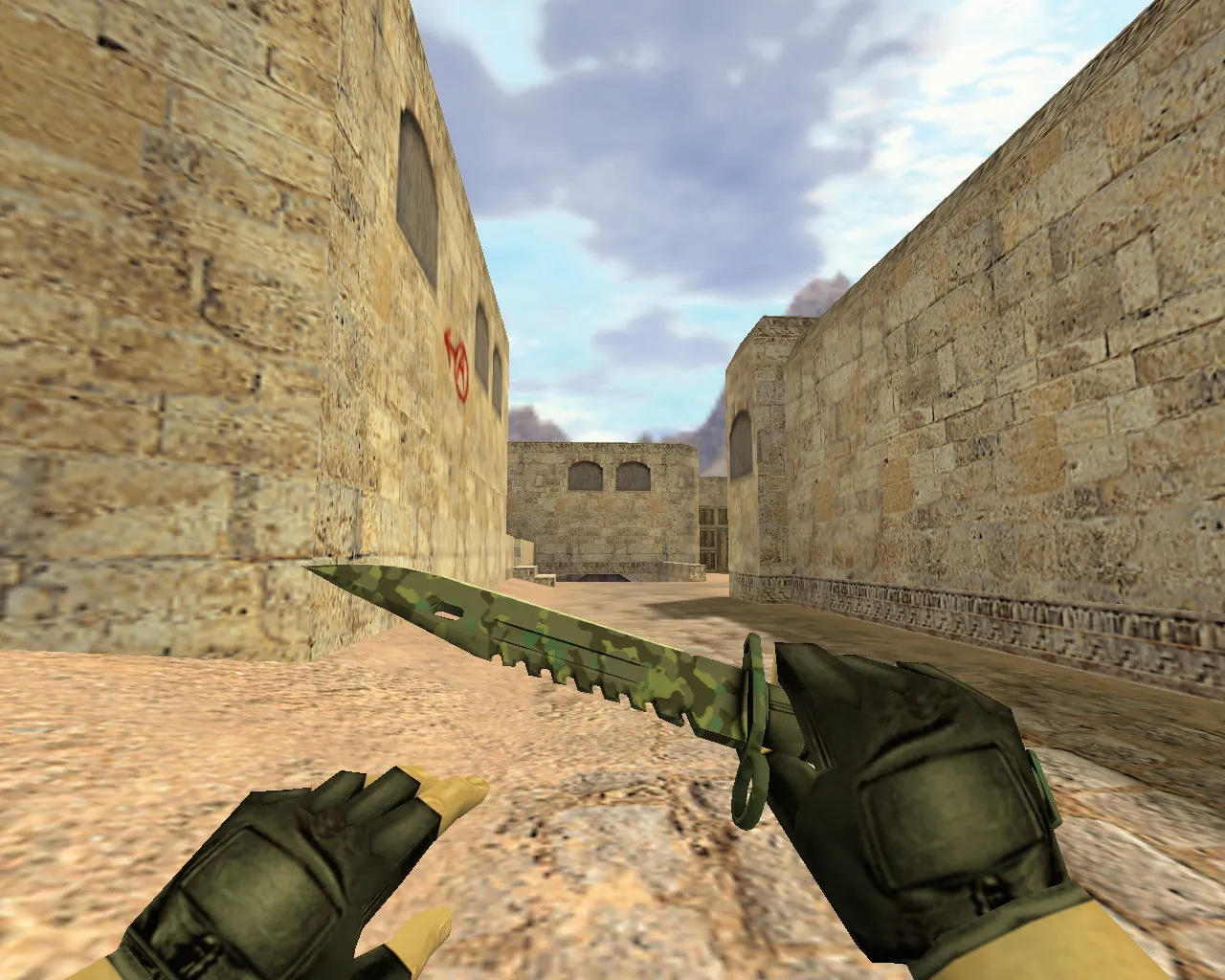 Скриншот Модель ножа «Штык-нож М9 Северный лес» v_knife_m9 для CS 1.6: звуки, анимация осмотра и текстуры