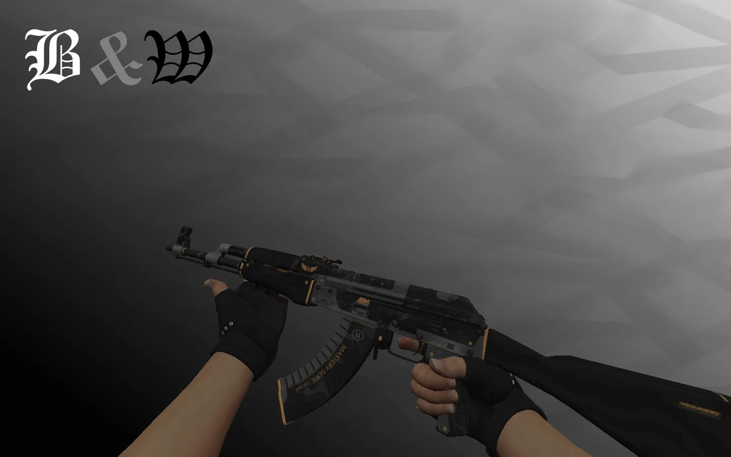 Скриншот Инвентарь «Монохром» для CS 1.6: пак оружия с автоматической анимацией осмотра, звуками и черно-белыми скинами