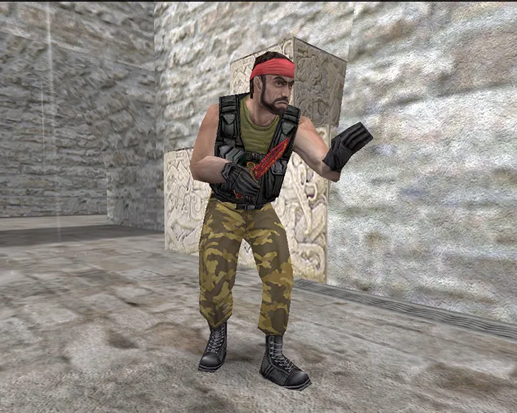 Скриншот Штык-нож M9 «Чанг» + Перчатки спецназа «Кровавое кимоно» для CS 1.6: v_/p_/w_ модели, звук, анимации осмотра