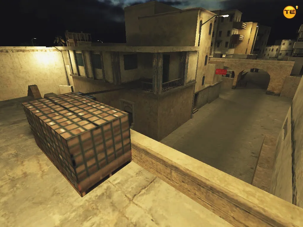Скриншот css_dust2k_go: DE Dust2-стайл карта для CS 1.6 — баланс сторон, тактика и .nav для ботов
