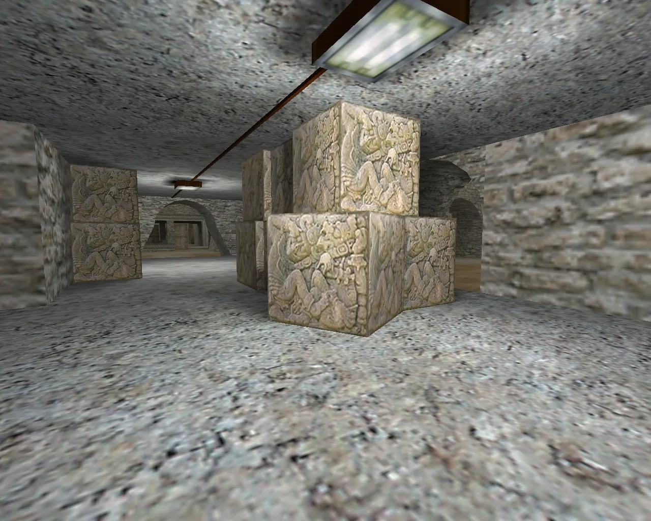 Скриншот  de_aztec_fal для CS 1.6: баланс сторон, точки, .nav, оптимизация wpoly/epoly и настройка ботов