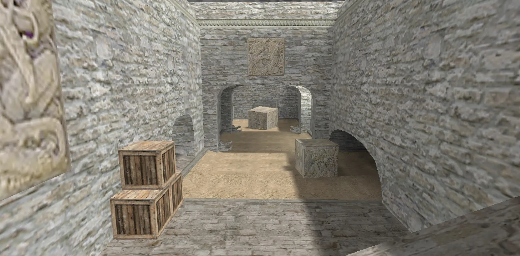 Скриншот  de_aztec5 карта для CS 1.6: тактика за Т и КТ, точки, .nav, оптимизация, wpoly/epoly