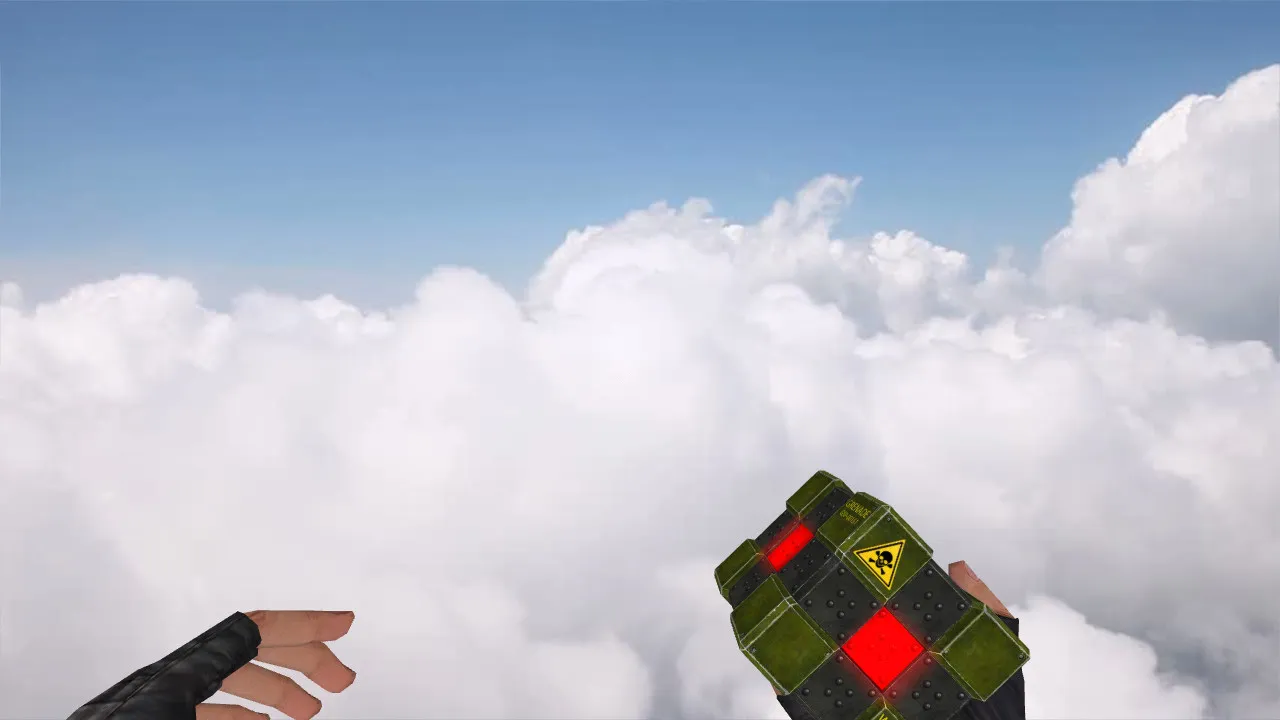 Скриншот CS 1.6 модель гранаты CSO Voxel Grenade: v_, p_, w_ модели, звуки, анимация осмотра, текстуры