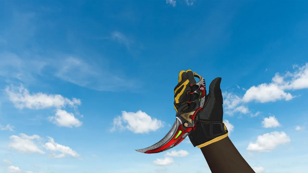 Скриншот Модель ножа Karambit Cyberium для CS 1.6: v_ и w_ модели, звуки, анимация осмотра, нормальные текстуры