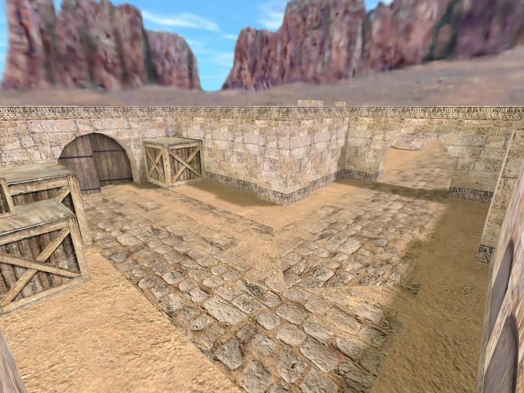 Скриншот  de_dust_a для CS 1.6: точки, тактика за Terror/CT и настройка для стабильного FPS