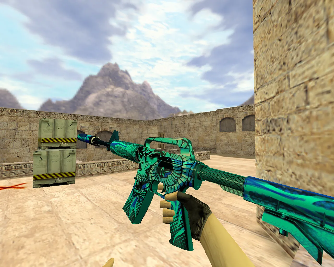 Скриншот Модель M4A1 Eske v_ p_ w_ для CS 1.6: звуки, анимация осмотра, качественные текстуры