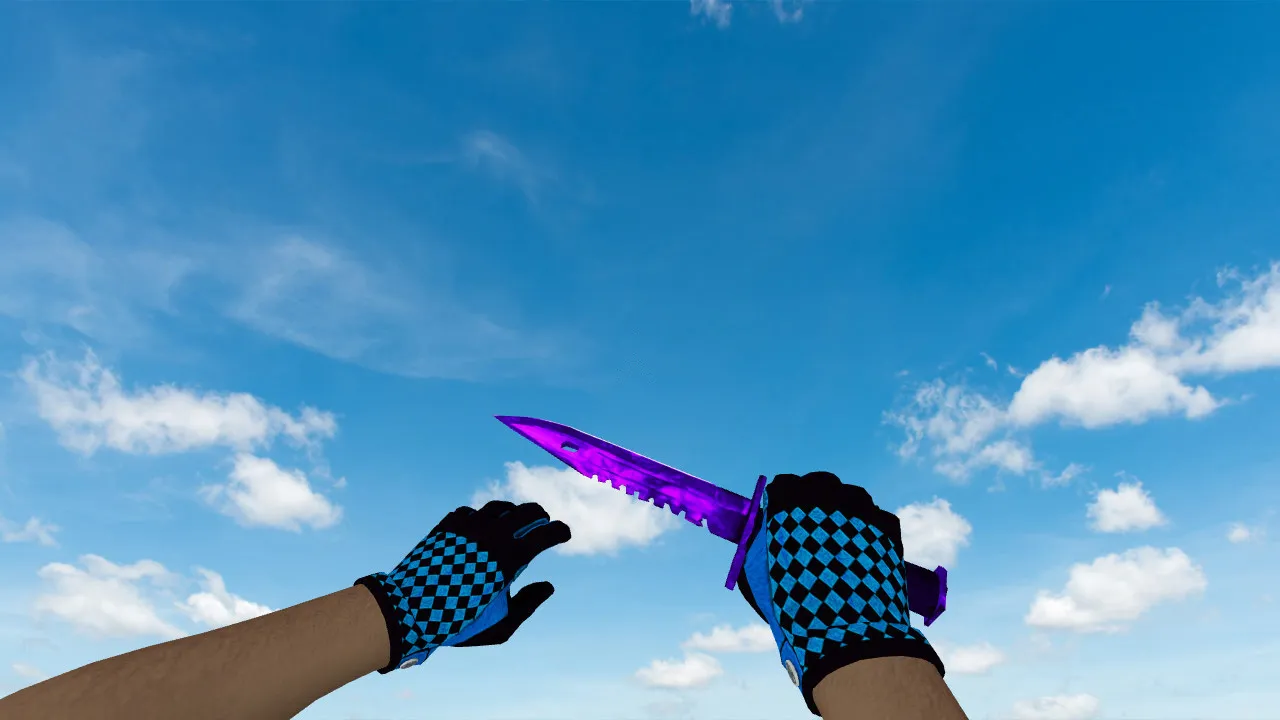 Скриншот Модель ножа v_m9bayonetp_sapphire для CS 1.6: p_ и w_ файлы, анимации осмотра и звук