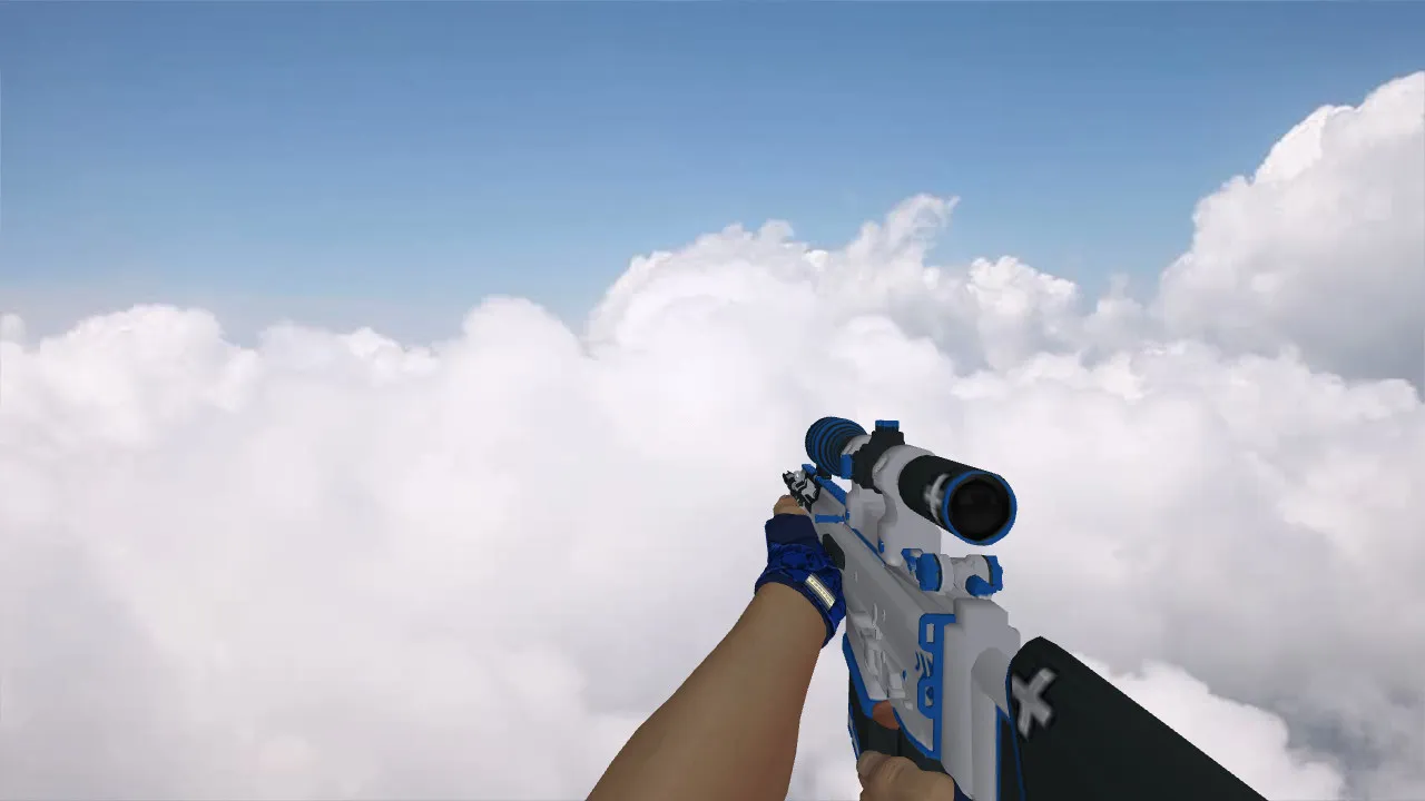 Скриншот  Пак моделей оружия «Hand Wraps Cobalt Skulls Pack» для CS 1.6: v_ p_ w_ модели, звуки, анимация осмотра и текстуры