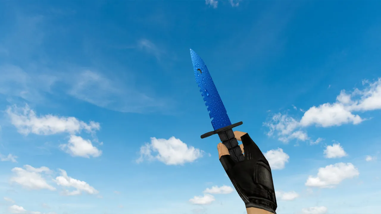 Скриншот Модель ножа M9 Bayonet Water Drops v_ p_ w_ для CS 1.6: звуки, анимация осмотра, текстуры