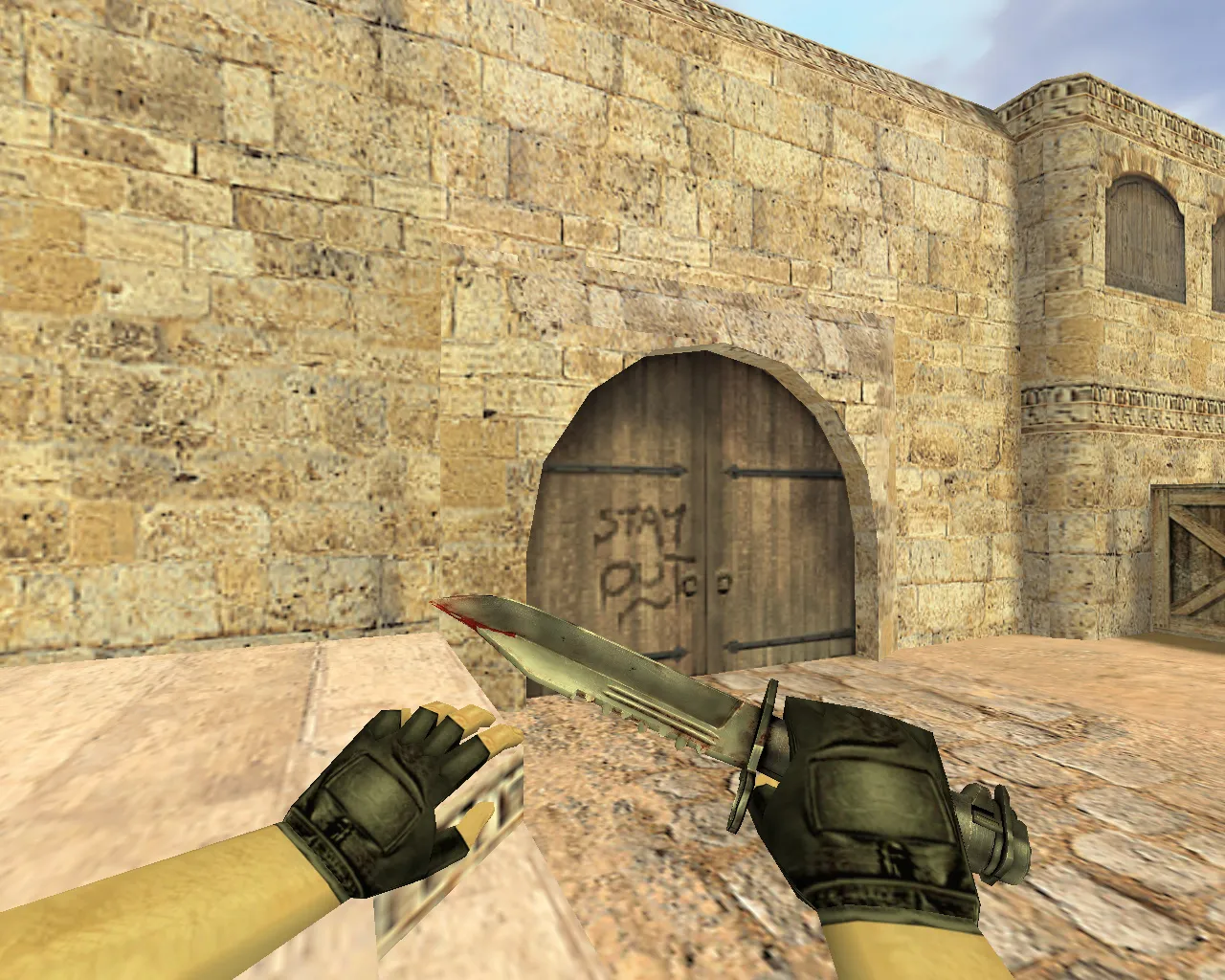 Скриншот Модель «Кровавый нож М9» v_ нож для CS 1.6: p_ и w_ файлы, звуки, анимация осмотра, качество текстур