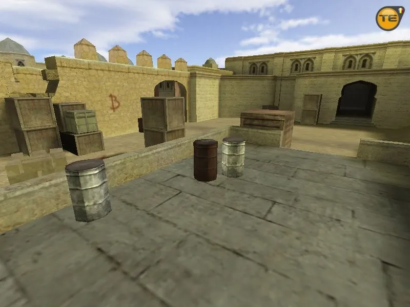 Скриншот Карта «css_dust2» для CS 1.6: баланс сторон, тактика на A/B, .nav для ботов, оптимизация wpoly/epoly