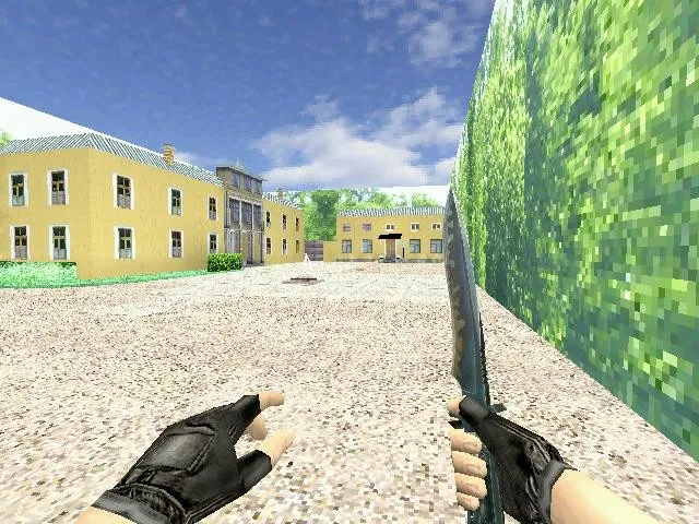 Скриншот Карта de_dvorec для CS 1.6: точки, маршруты, настройка ботов и оптимизация карты