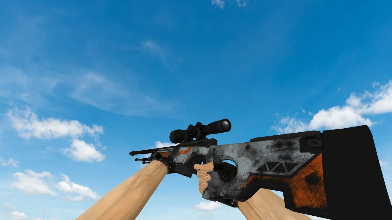 Скриншот Модель AWP Asiimov Поношенное для CS 1.6 - Высокое качество