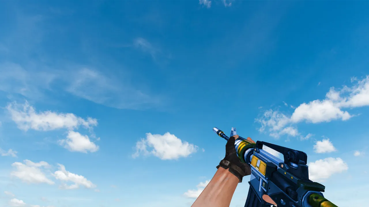 Скриншот Модель M4A1 Bercut v_ для CS 1.6: p_ w_ модели, звуки, анимация осмотра, текстуры и настройка под сервер