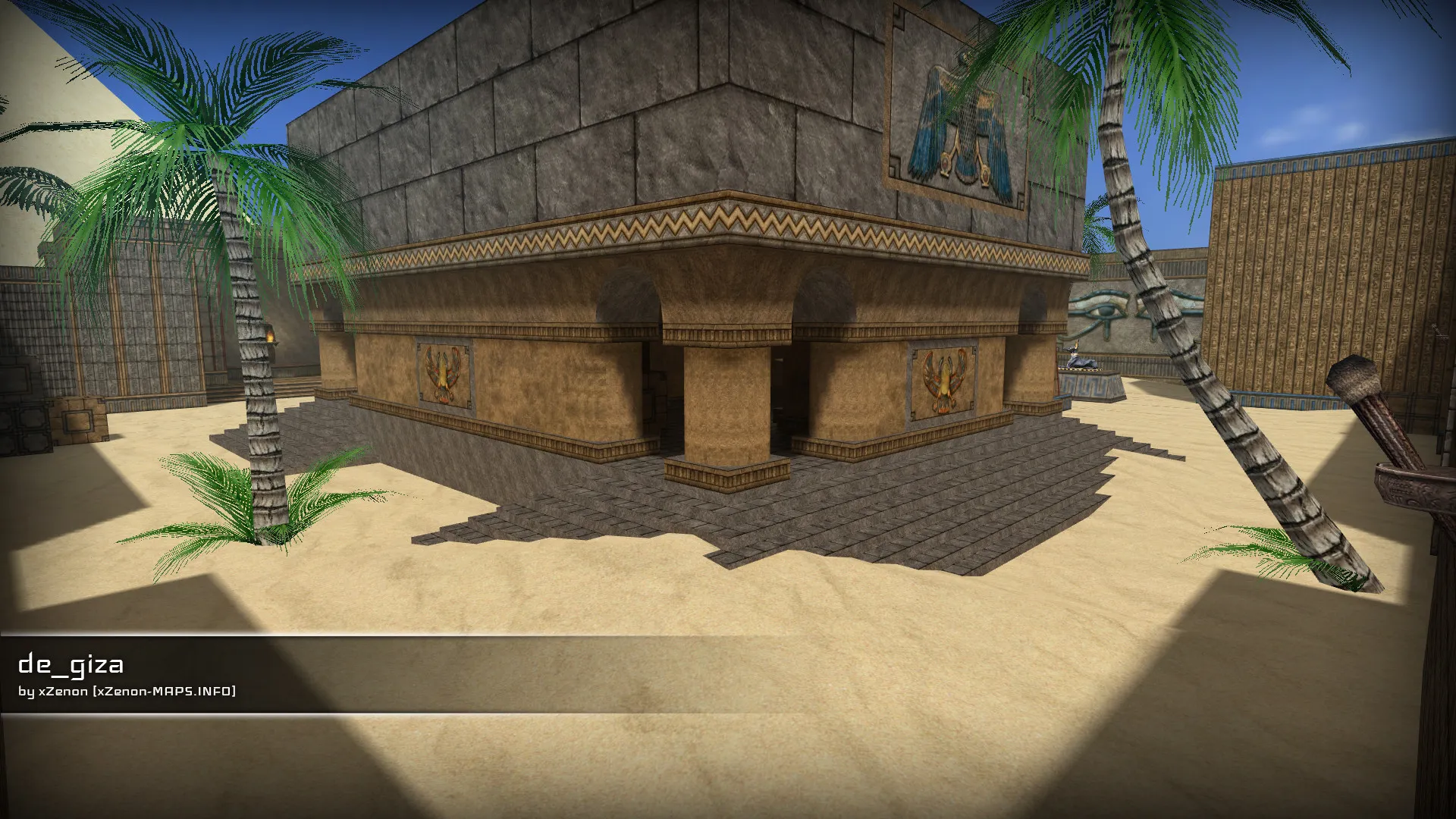 Скриншот  de_giza_b3 карта для CS 1.6: баланс сторон, точки, .nav для ботов, оптимизация wpoly/epoly