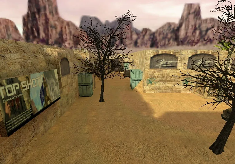 Скриншот de_dust_topshot для CS 1.6: тактика сторон, точки, боты (.nav), оптимизация wpoly/epoly