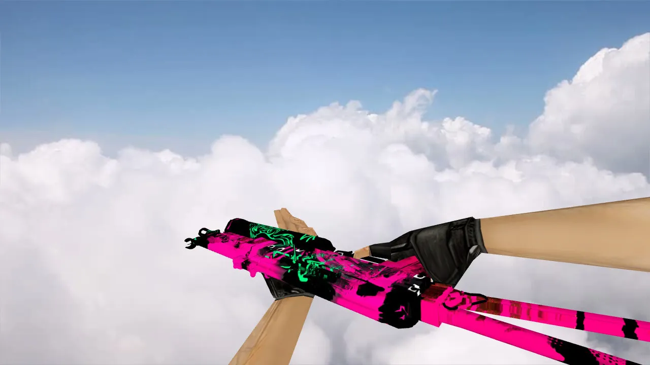 Скриншот Модель P90 «Bizon Неоновая революция» для CS 1.6 - Скачай сейчас!